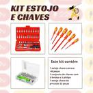 Kit Ferramentas 84 Peças 1 Estojo Soquetes 6 Isoladas 1000V 1 Estojo Precisão