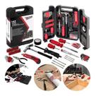 Kit Ferramentas Completo 142 Peças Maleta Jogo Multiuso Chaves Martelo Soquetes Manuais Oficina