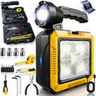 Kit Ferramentas Completo Com Holofote Solar Power Bank Pro