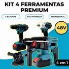 Kit Ferramentas Elétricas - Martelete + Parafusadeira + Esmerilhadeira + Furadeira 48v Premium Kit Ferramentas Elétricas - Martelete + Parafusadeira + Esmerilhadeira + Furadeira 48v Premium
