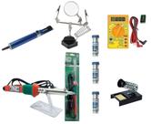 Kit Ferramentas Eletrônicas Lupa Multímetro Solda Sugador