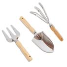 Kit ferramentas jardim horta inox premium pá rastelo e garfo Kit ferramentas jardim horta inox premium pá rastelo e garfo