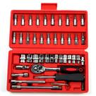 Kit Ferramentas Multifuncional 46 Peças Catraca Soquetes