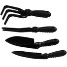Kit Ferramentas Para Jardim 4 Peças Com 2 Pás Extrator Escardilho Preto