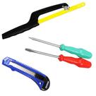 Kit ferramentas tramontina 4 pçs chave fenda estilete serra