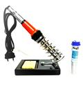 Kit ferro de solda 30w 220v + estanho + suporte ferro de solda com esponja