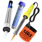 Kit Ferro De Solda 30w Profissional 127V Com Suporte Fio de Estanho 22g E Sugador