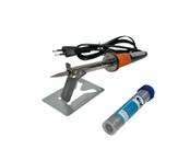 Kit Ferro de Solda 60w 110v Com Suporte Simples + Estanho 25mm