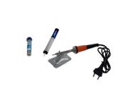 kit ferro de solda 60w 110v + estanho + sugador de solda