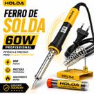Kit Ferro De Solda 60W Soldador 110v Ponta Fina Soldador Com Estanho E Suporte