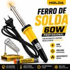 Kit Ferro De Solda Soldar Soldador 60w + Estranho e Suporte Profissional