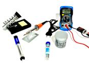 Kit Ferro Solda 60w 220v Suporte Caneta Multimetro Estanho Pasta Sugador