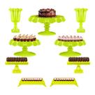 Kit Festa 9 Peças Mesa De Aniversário Completa Boleira e Bandejas Para Doces