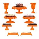 Kit Festa 9 Peças Mesa De Aniversário Completa Boleira e Bandejas Para Doces