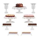 Kit Festa 9 Peças - Mesa De Aniversário Completa - Boleira e Bandejas Para Doces