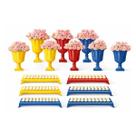 Kit festa Amarelo, Vermelho e Azul Royal Vasos e Bandejas Kit festa Amarelo, Vermelho e Azul Royal Vasos e Bandejas