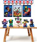 Kit Festa Aniversário Só 1 Bolinho Brawl Stars