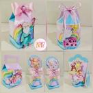 Kit Festa Arca de Noé Menina 20 Unidades Pegue e Monte Decoração Aniversário Infantil