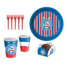 Kit Festa Bahia 8 Copos 200 ml + 8 Pratos 18 cm + 40 Porta Forminha + 10 Garfos Festcolor Licenciado - Inspire Kit Festa Bahia 8 Copos 200 ml + 8 Pratos 18 cm + 40 Porta Forminha + 10 Garfos Festcolor Licenciado - Inspire
