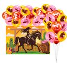Kit festa Boiadeiora Decoração Aniversário Painel + 25 Balão
