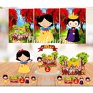 kit festa branca de neve cute kit festa branca de neve cute