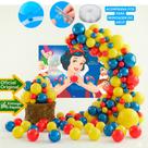 Kit festa Branca de neve Decoração Aniversário Painel+ balão