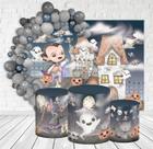 Kit Festa Casado Painéis + Capa Para Cilindros Halloween Menino-IMPAKTO VISUAL