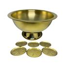 Kit Festa Champanheira e Porta Copos Inox Dourado Fineza Kit Festa Champanheira e Porta Copos Inox Dourado Fineza