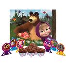 Kit festa completo 107 pçs decoração Masha e o Urso