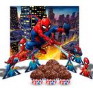 Kit festa completo 107pçs decoração Homem Aranha aniversário
