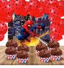 Kit festa completo 126 pçs decoração Homem Aranha festa