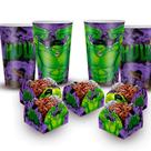 Kit Festa decoração HULK Aniversário 50 forminhas + 8 Copos