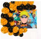 Kit festa Decoração Naruto painel Gigante + 25 Bexigas