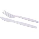 Kit Festa Descartável Garfo e Faca Master Branco PCT com 25