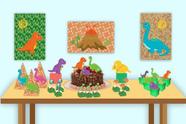 Kit Festa Em Casa 42 Peças Dino Baby - Só Um Bolinho - Dino Decoração