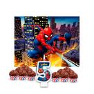Kit Festa Homem Aranha Vela N5 + Painel + 100 Forminhas