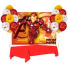 Kit Festa Homem de Ferro Deco Painel +Toalha Vermelha+ Balão Kit Festa Homem de Ferro Deco Painel +Toalha Vermelha+ Balão