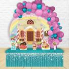 KIT FESTA KIT FESTA PAINEL REDONDO Decoração Casa De Doces Candy Color 1,50 Diâmetro