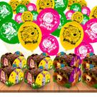 Kit festa Masha e o Urso 75 peças Decoração completa
