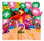 Kit festa Masha e o Urso Display +Painel + Bexigas + vela 2