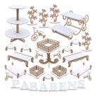 Kit Festa Mdf Branco - 31 Peças - Linha Premium - 1131-LP01 Kit Festa Mdf Branco - 31 Peças - Linha Premium - 1131-LP01