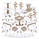 Kit Festa Mdf Branco - 31 Peças - Linha Premium - 1131-LP17 Kit Festa Mdf Branco - 31 Peças - Linha Premium - 1131-LP17