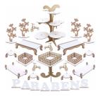 Kit Festa Mdf Branco - Árvore Porta Cupcake - 28 Peças Kit Festa Mdf Branco - Árvore Porta Cupcake - 28 Peças