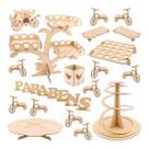 Kit Festa Mdf Provençal Coração - 28 Peças Kit Festa Mdf Provençal Coração - 28 Peças