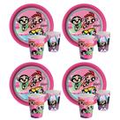 Kit Festa Meninas Superpoderosas: 16 Copos 200 ml + 16 Pratos 18 cm Festcolor Inspire Sua Festa Loja