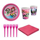 Kit Festa Meninas Superpoderosas: 8 Copos 200 ml + 8 Pratos 18 cm + 8 Garfos + 20 Guardanapos Festcolor Inspire Sua Kit Festa Meninas Superpoderosas: 8 Copos 200 ml + 8 Pratos 18 cm + 8 Garfos + 20 Guardanapos Festcolor Inspire Sua