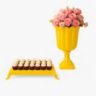 Kit Festa Mesa Decorada 1 Bandeja 1 Vaso Flor