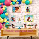 Kit Festa MOANA BABY Decoração Aniversário 40 pçs completa