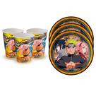 KIt Festa Naruto Decoração aniversário 16pçs Copos + Pratos