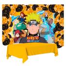 Kit festa Naruto Decoração Toalha Amarela+ 25 balões +Painel